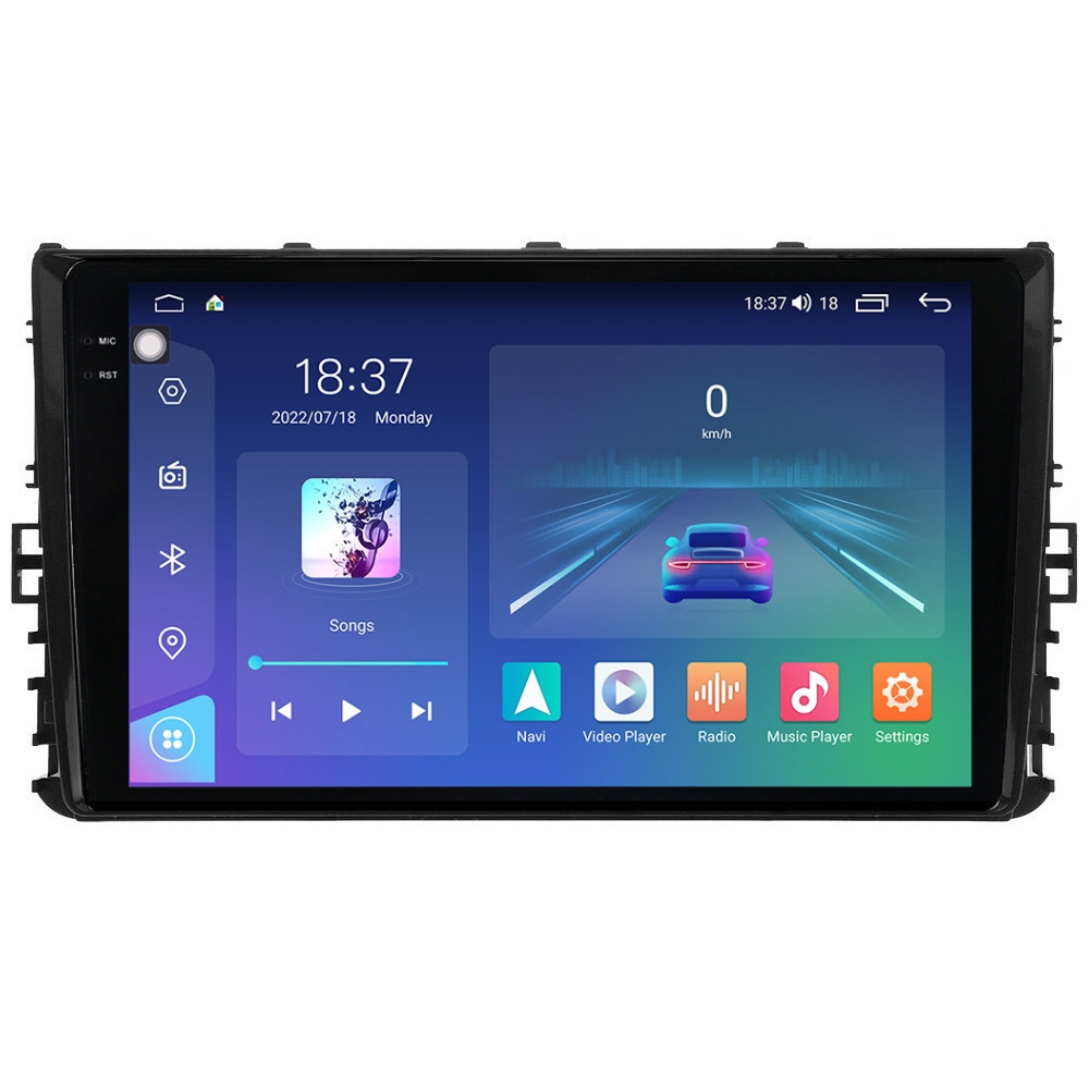 Navigatie dedicata cu Android VW T-Cross dupa 2018, 8GB RAM, Radio GPS Dual Zone, Display 2K QLED 9.5