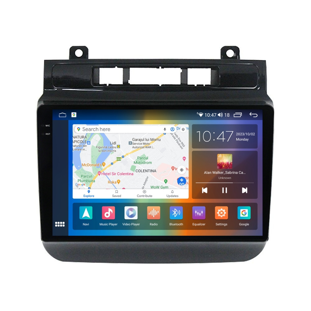 Navigatie dedicata cu Android VW Touareg 7P 2010 - 2018, 4GB RAM, Radio GPS Dual Zone, Display 2K QLED 9.5