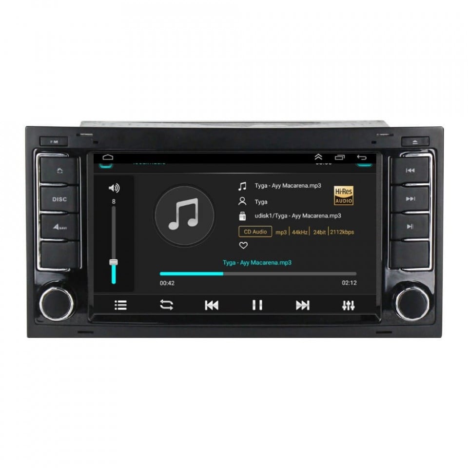 Navigatie dedicata cu Android VW Transporter T5 2003 - 2009, 2GB RAM, Radio GPS Dual Zone, Display HD 7