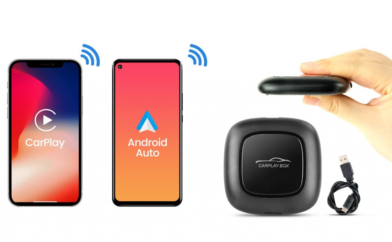 Interfata universala AI Box Android Auto si Apple CarPlay wireless Plug & Play, 4 GB RAM, Internet Wi-Fi si slot SIM 4G, Bluetooth, MirrorLink - 2 | YEO