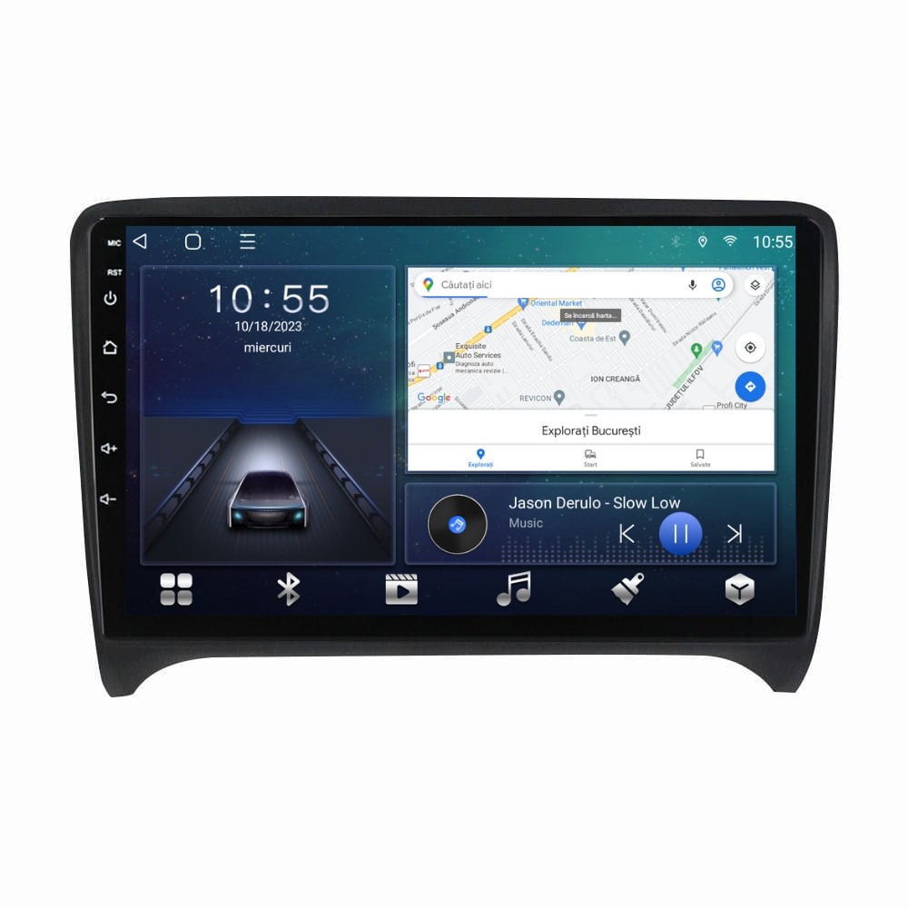 Navigatie dedicata cu Android Audi TT 2006 - 2015, 2GB RAM, Radio GPS Dual Zone, Display HD QLED 9