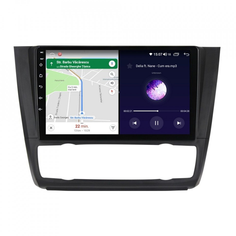 Navigatie dedicata cu Android BMW Seria 1 (E81 / E87) 2007 - 2013, clima automata, 4GB RAM, Radio GPS Dual Zone, Display HD QLED 9