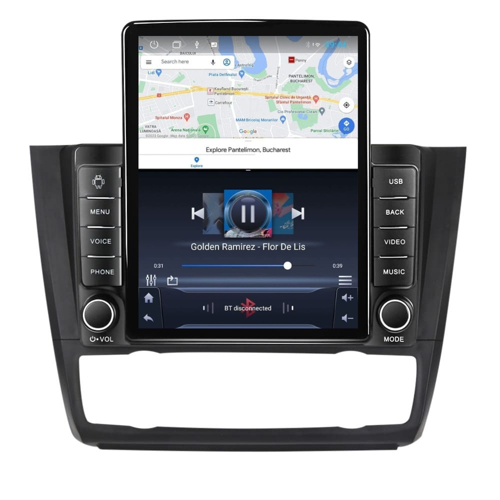 Navigatie dedicata cu Android BMW Seria 1 (E81 / E87) 2007 - 2013, clima automata, 1GB RAM, Radio GPS Dual Zone, Touchscreen IPS 9.7