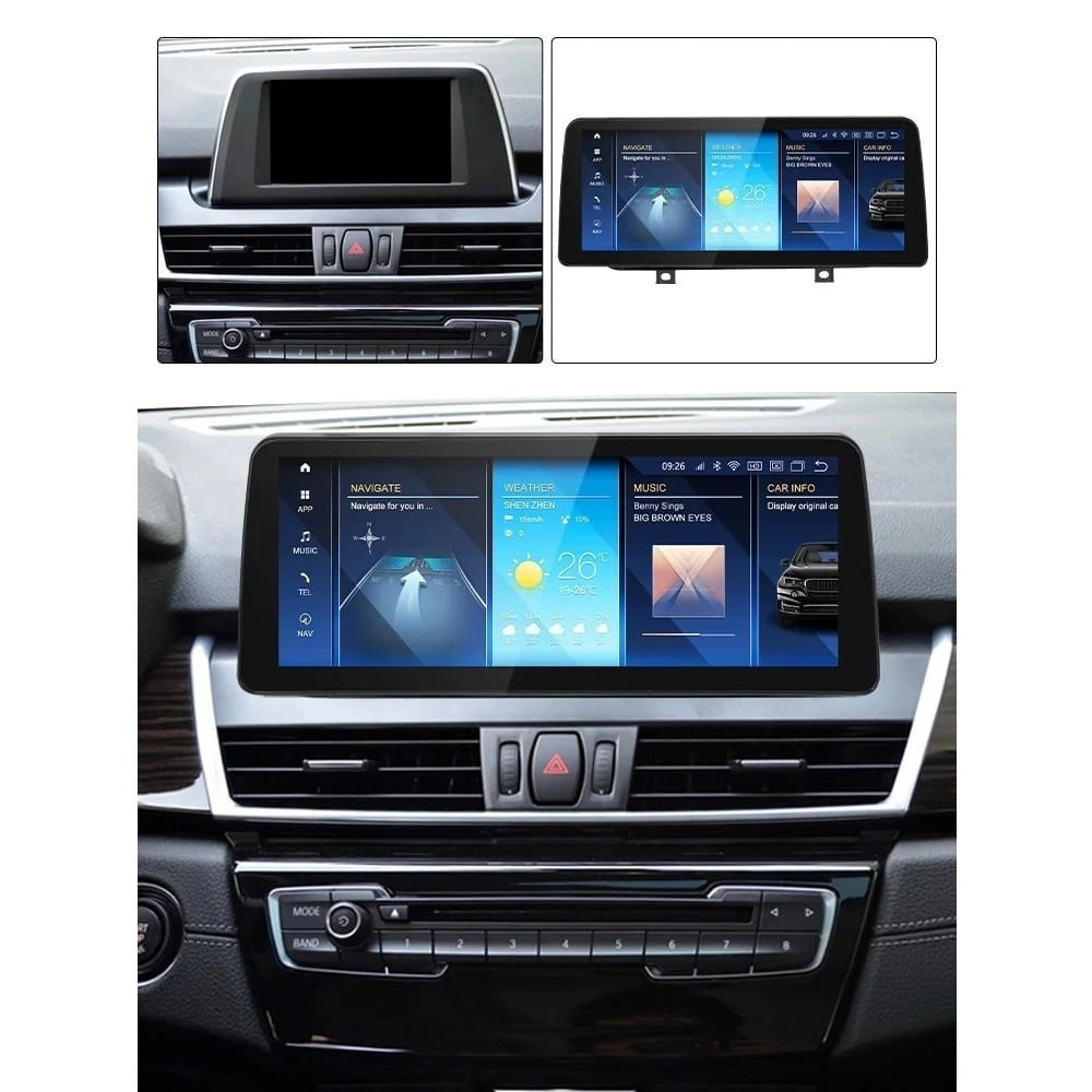 Navigatie dedicata cu Android BMW Seria 2 (F45 / F46) 2013 - 2016 cu navigatie NBT, 6GB RAM, Radio GPS Dual Zone, Display QLED 12.3