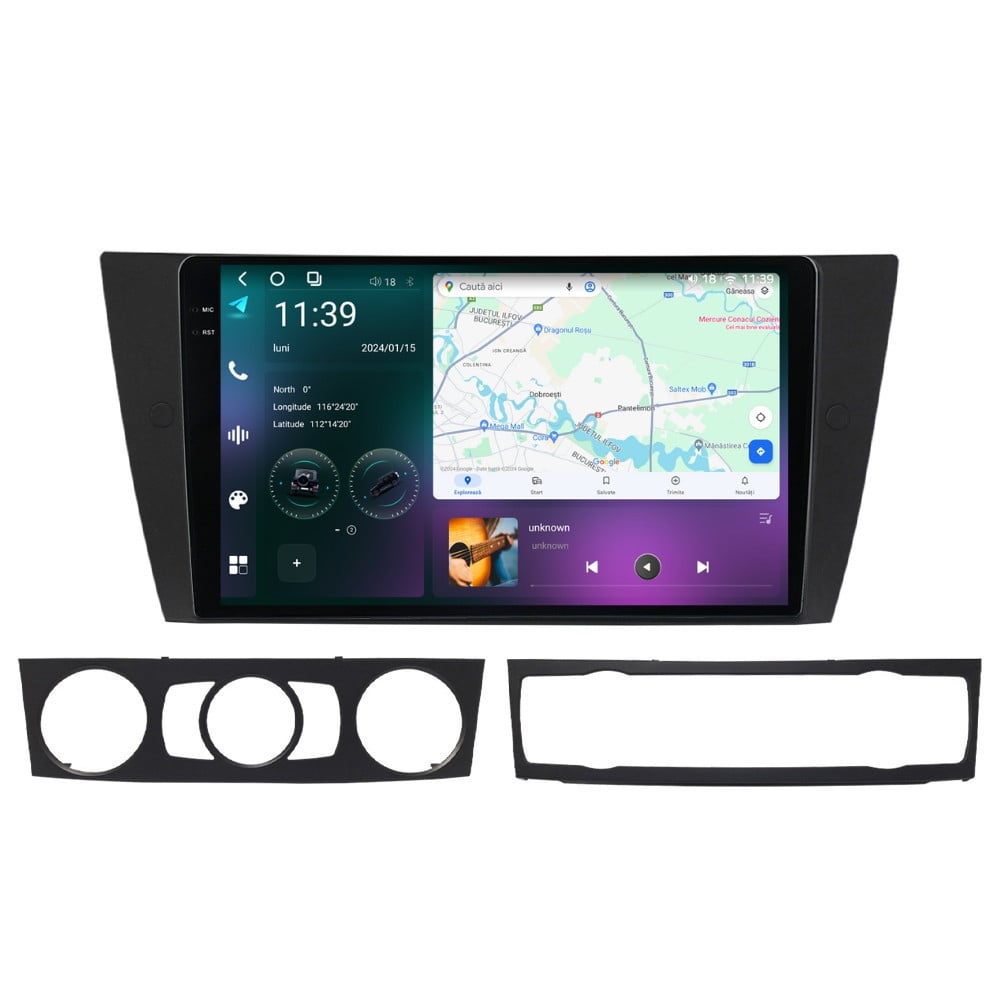 Navigatie dedicata cu Android BMW Seria 3 (E90) 2004 - 2013, 12GB RAM, Radio GPS Dual Zone, Display 2K QLED 9.5