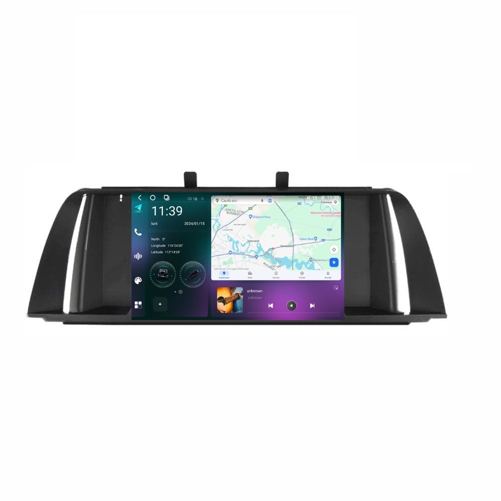 Navigatie dedicata cu Android BMW Seria 5 (F10) 2009 - 2012, 12GB RAM, Radio GPS Dual Zone, Display 2K QLED 9.5