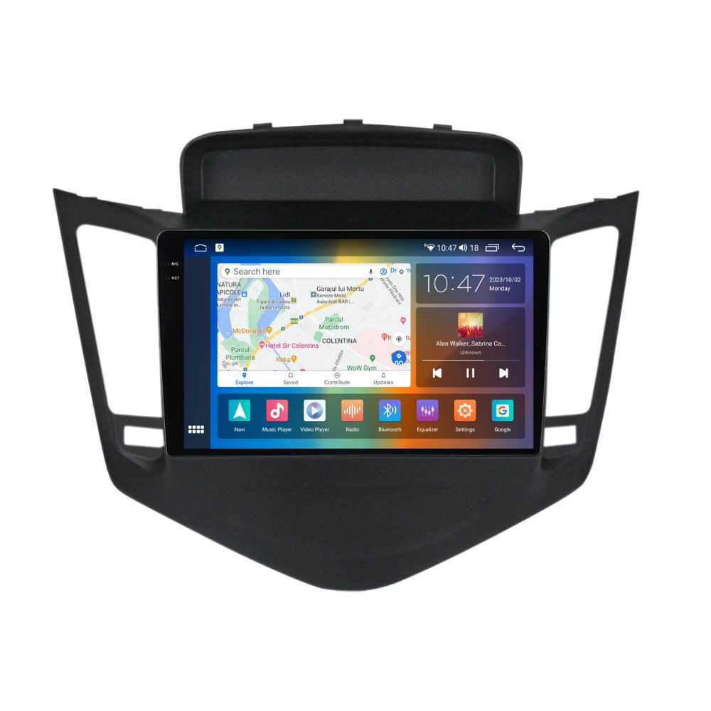 Navigatie dedicata cu Android Chevrolet Cruze 2008 - 2013, 4GB RAM, Radio GPS Dual Zone, Display 2K QLED 9.5