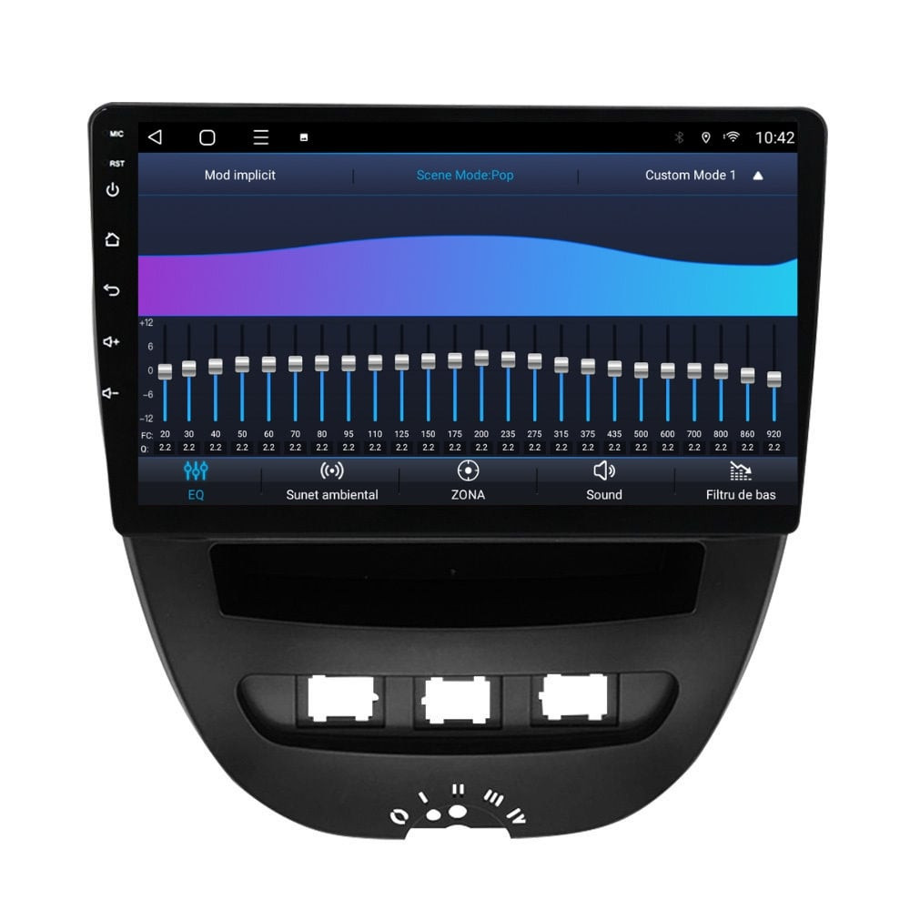 Navigatie dedicata cu Android Citroen C1 I 2005 - 2014, 2GB RAM, Radio GPS Dual Zone, Display HD QLED 10