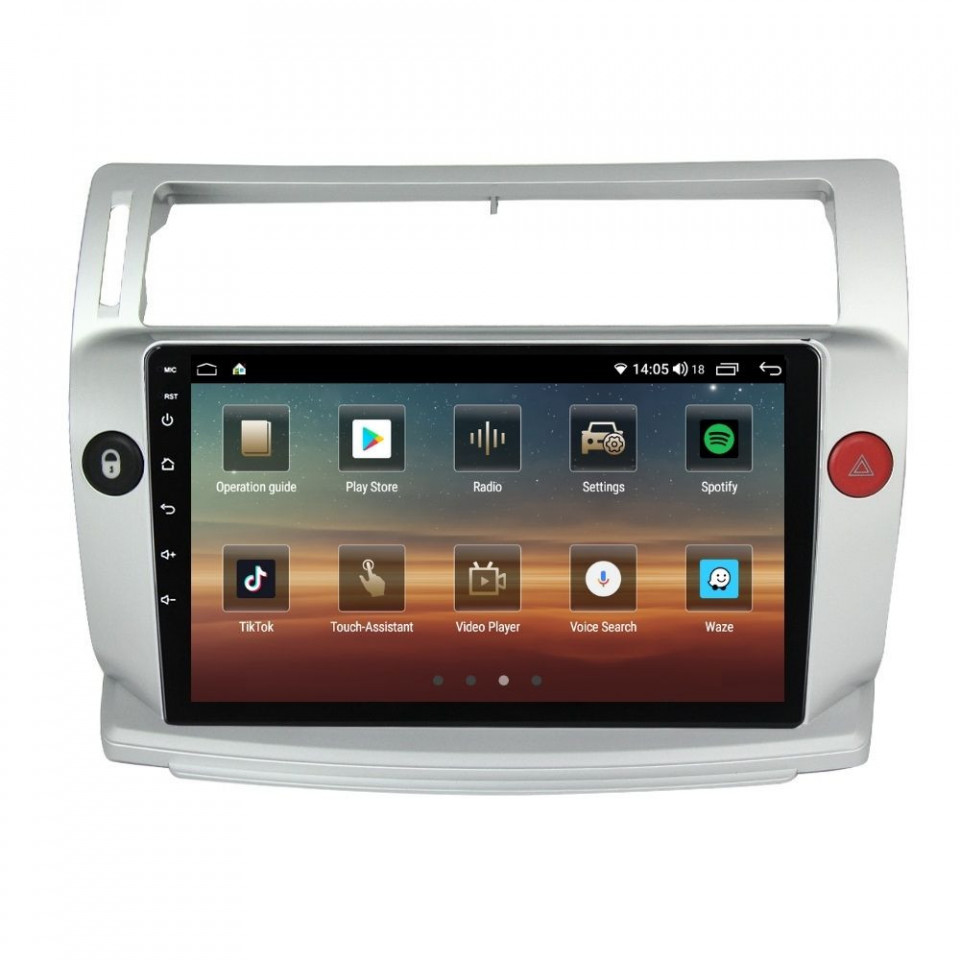 Navigatie dedicata cu Android Citroen C4 I 2004 - 2009, 6GB RAM, Radio GPS Dual Zone, Display HD QLED 9