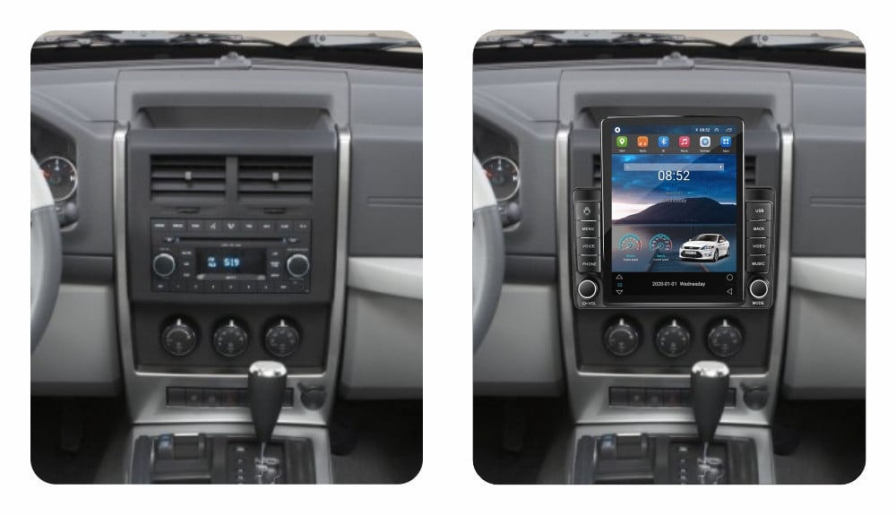 Navigatie dedicata cu Android Dodge Nitro 2006 - 2013, 1GB RAM, Radio GPS Dual Zone, Touchscreen IPS 9.7