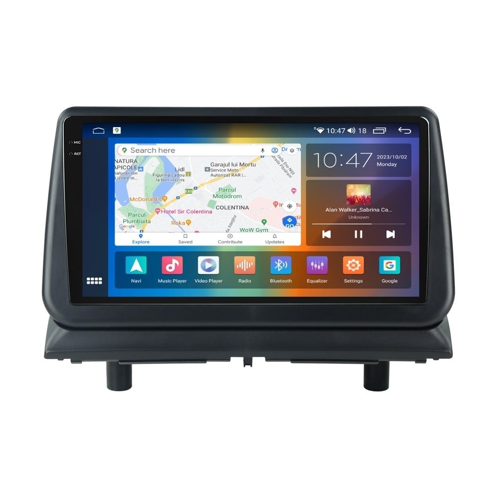 Navigatie dedicata cu Android Dodge Nitro 2006 - 2013, 8GB RAM, Radio GPS Dual Zone, Display 2K QLED 9.5\'\' Touchscreen, Internet Wi-Fi si slot SIM 4G, Bluetooth, MirrorLink, USB, Waze - 2 | YEO