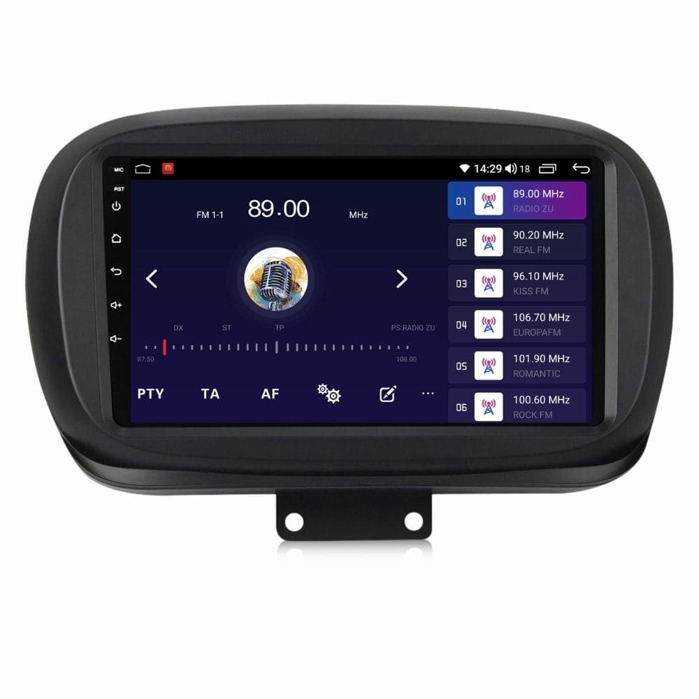 Navigatie dedicata cu Android Fiat 500X dupa 2014, 2GB RAM, Radio GPS Dual Zone, Display HD QLED 9
