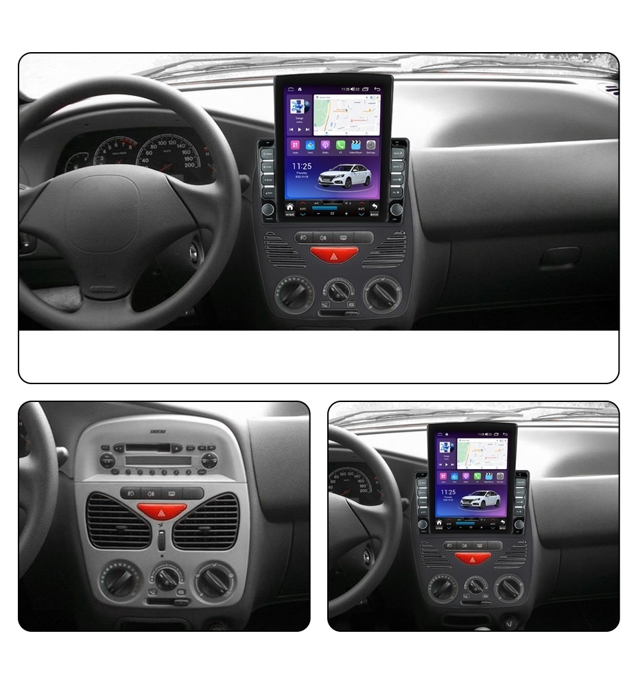 Navigatie dedicata cu Android Fiat Albea 2002 - 2009, 8GB RAM, Radio GPS Dual Zone, Touchscreen IPS 9.7