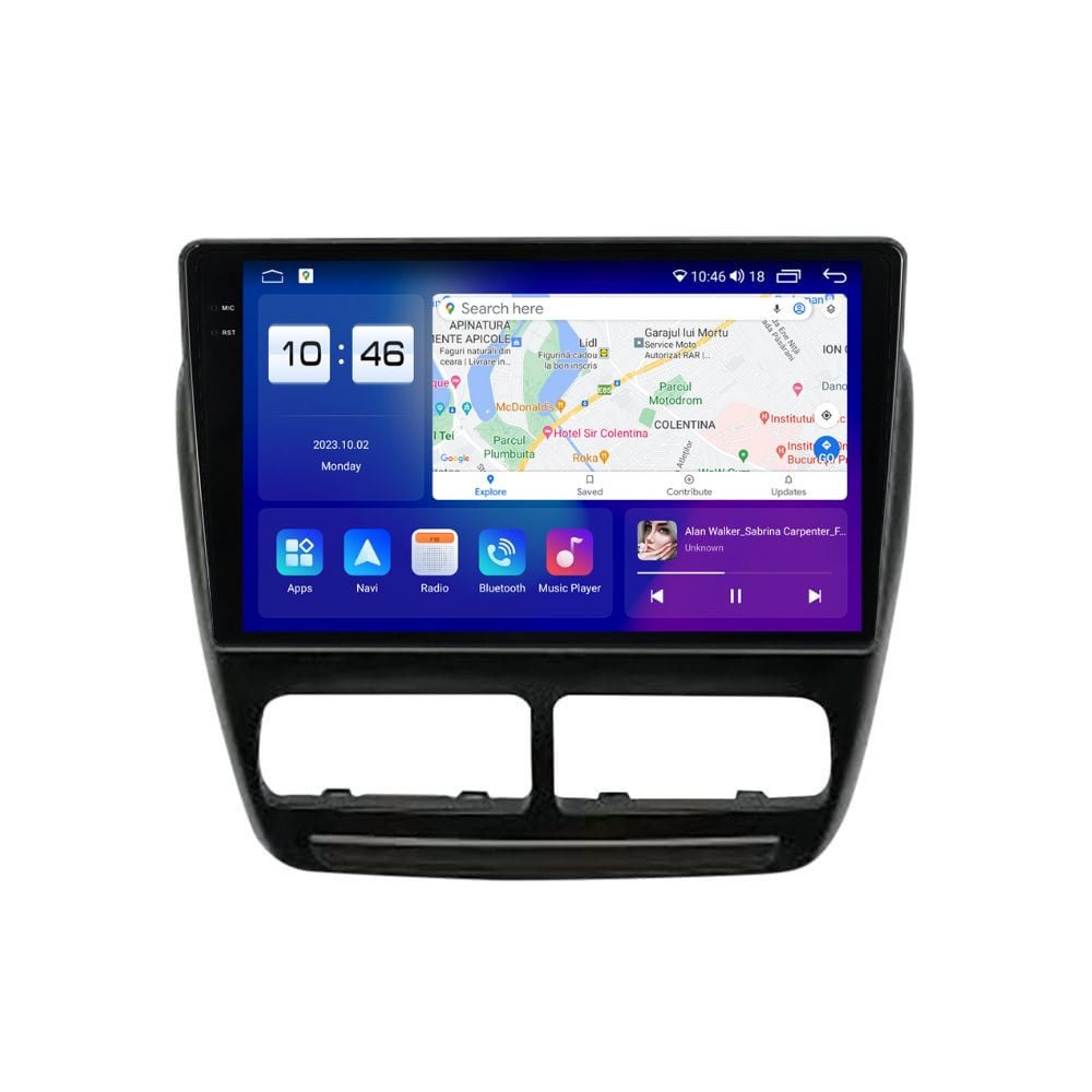 Navigatie dedicata cu Android Fiat Doblo 2010 - 2015, 8GB RAM, Radio GPS Dual Zone, Display 2K QLED 10.36