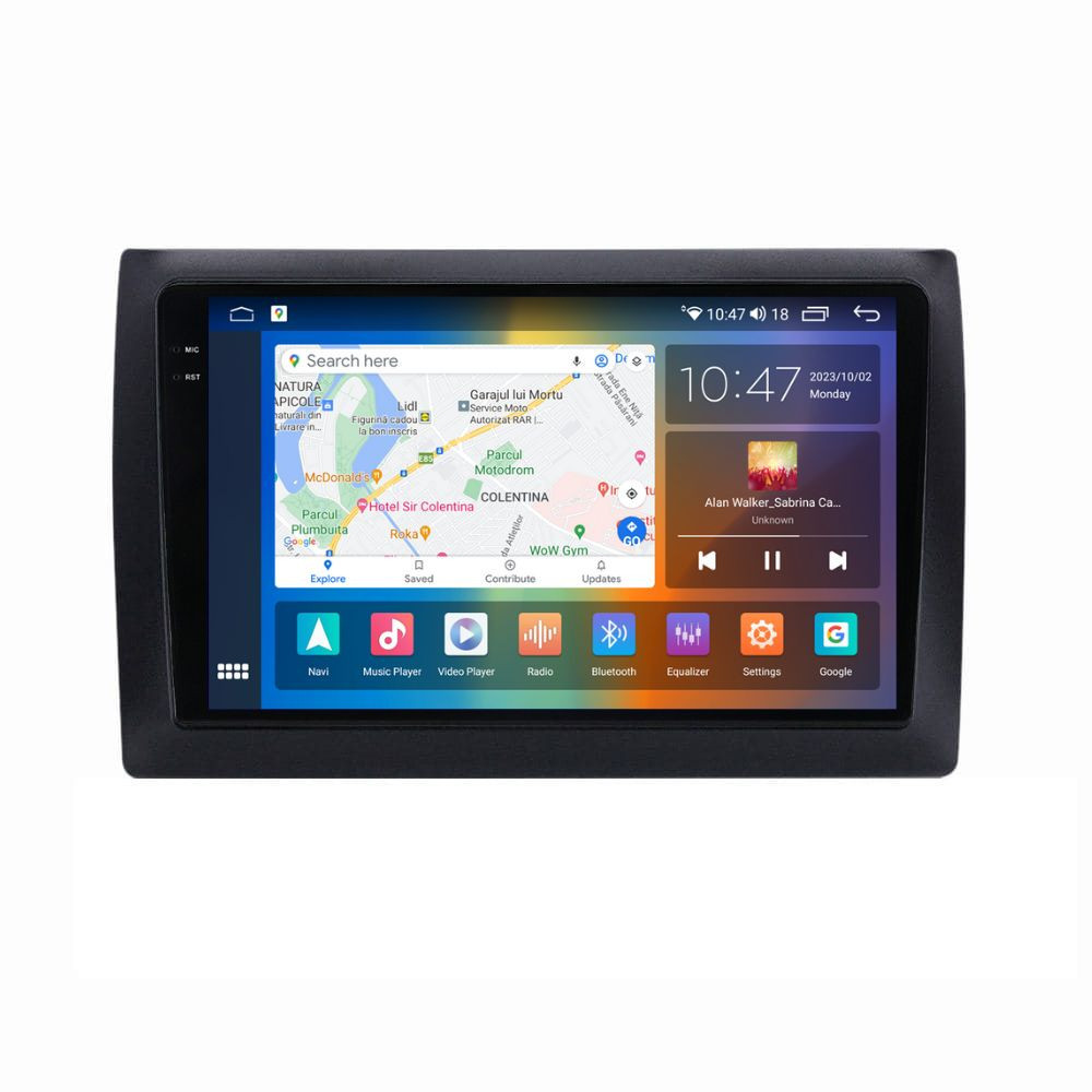 Navigatie dedicata cu Android Fiat Stilo 2001 - 2011, 8GB RAM, Radio GPS Dual Zone, Display 2K QLED 9.5