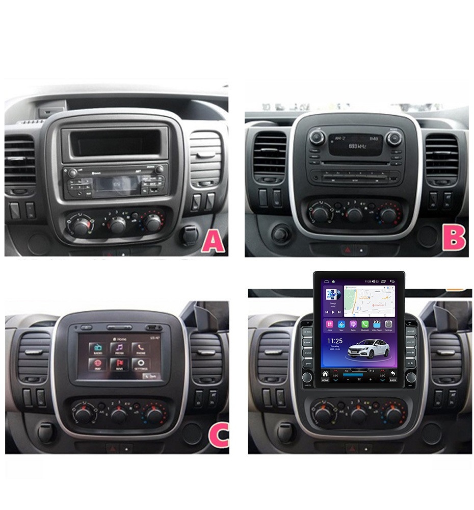 Navigatie dedicata cu Android Fiat Talento dupa 2016, 4GB RAM, Radio GPS Dual Zone, Touchscreen IPS 9.7