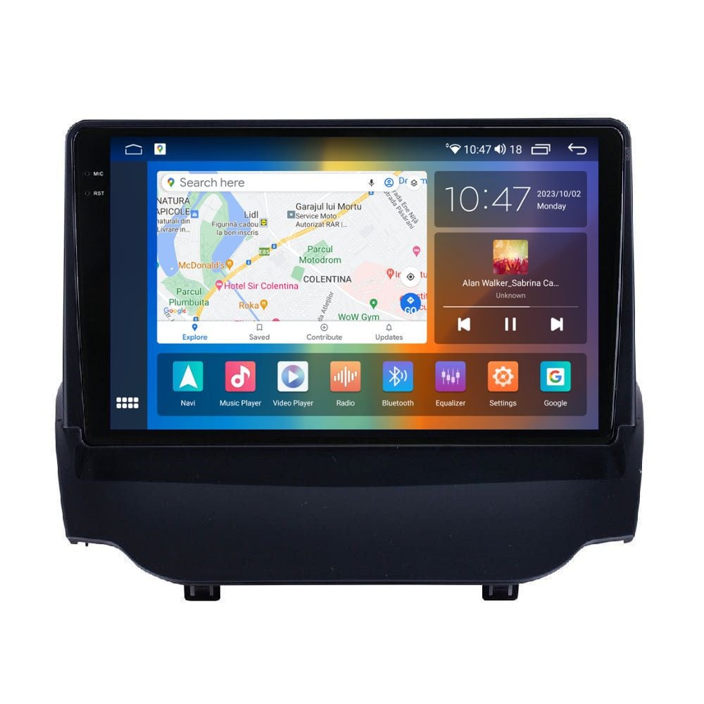 Navigatie dedicata cu Android Ford Ecosport 2012 - 2018, 8GB RAM, Radio GPS Dual Zone, Display 2K QLED 9.5