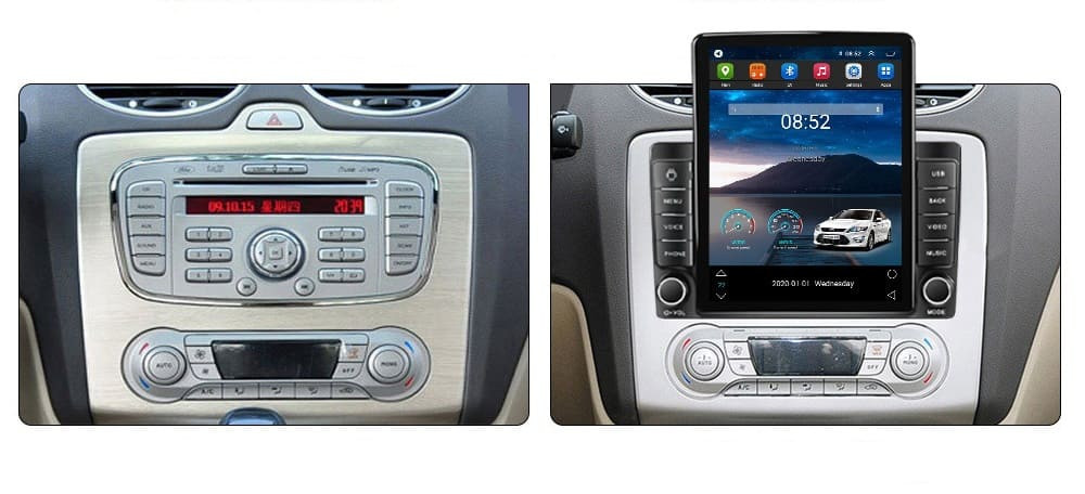 Navigatie dedicata cu Android Ford Focus II 2004 - 2011, clima automata, 1GB RAM, Radio GPS Dual Zone, Touchscreen IPS 9.7