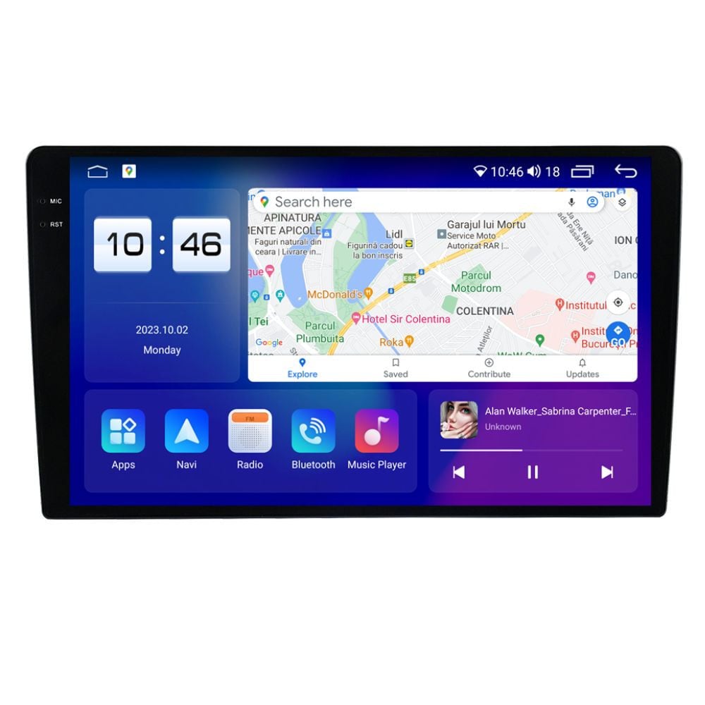 Navigatie dedicata cu Android Ford Fusion 2005 - 2012, 4GB RAM, Radio GPS Dual Zone, Display 2K QLED 9.5