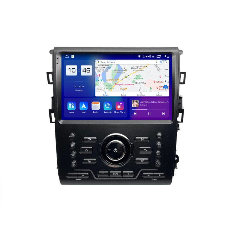 Navigatie dedicata cu Android Ford Mondeo V dupa 2014 cu navigatie originala, 4GB RAM, Radio GPS Dual Zone, Display 2K QLED 9.5