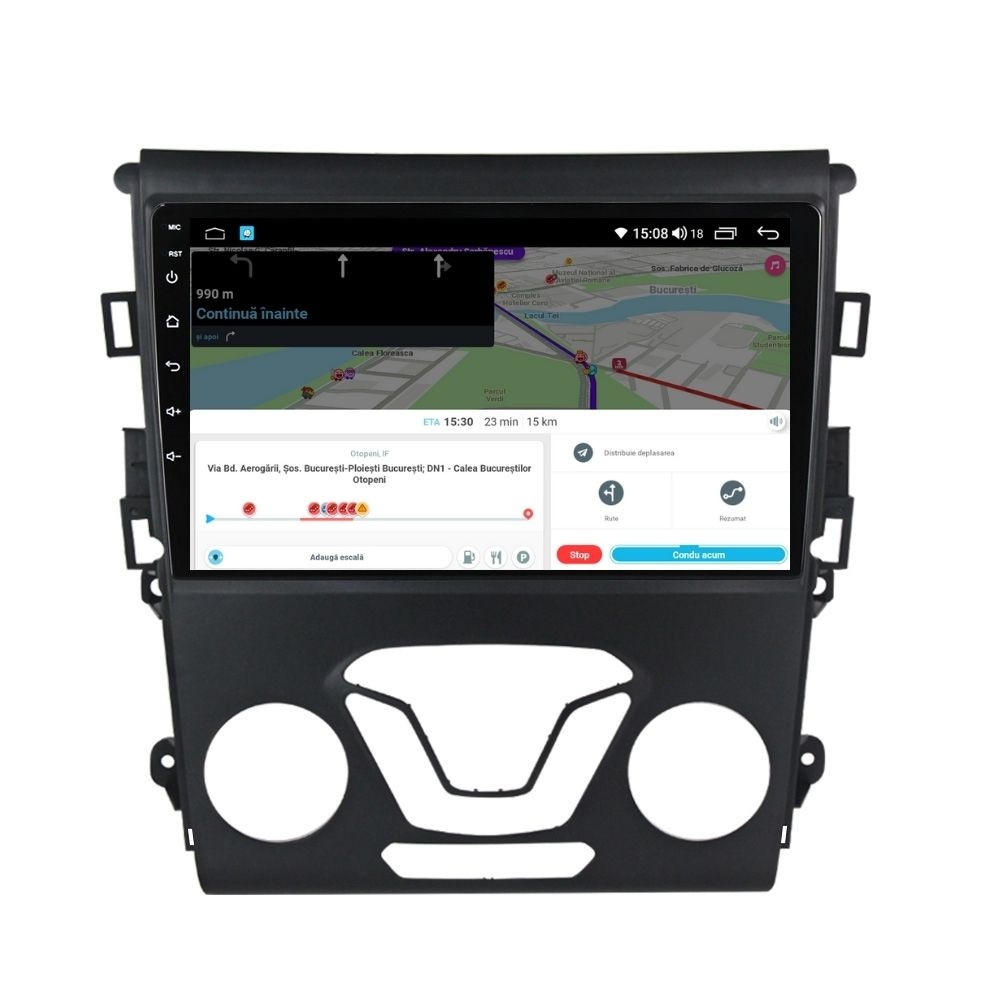 Navigatie dedicata cu Android Ford Mondeo V dupa 2014 fara navigatie originala, 4GB RAM, Radio GPS Dual Zone, Display HD IPS 9" Touchscreen, Internet Wi-Fi, Bluetooth, MirrorLink, USB - Imagine 8
