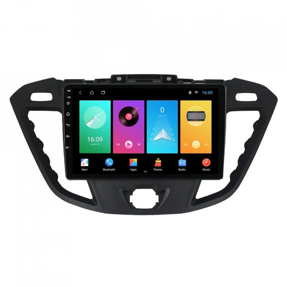 Navigatie dedicata cu Android Ford Transit / Tourneo Custom 2012 - 2018, 2GB RAM, Radio GPS Dual Zone, Display HD IPS 9