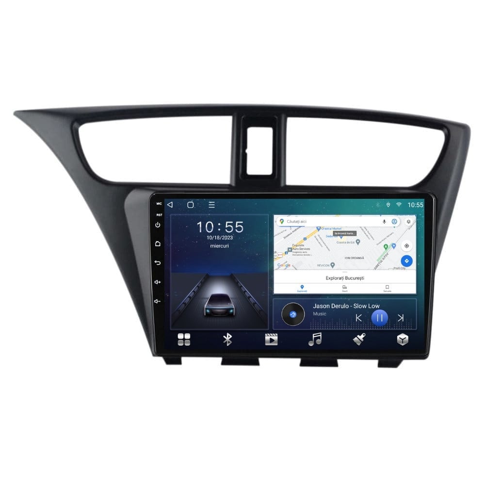 Navigatie dedicata cu Android Honda Civic IX Hatchback 2011 - 2015, 3GB RAM, Radio GPS Dual Zone, Display HD QLED 9