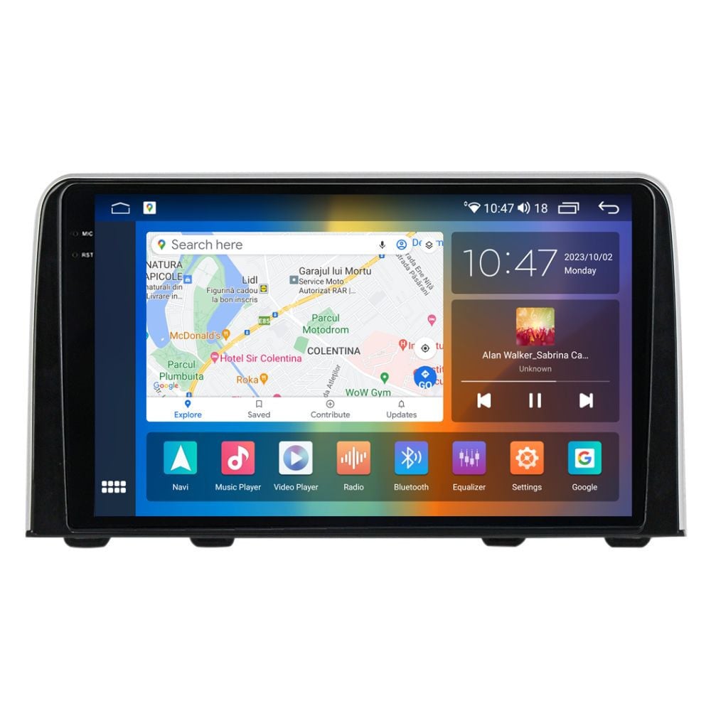 Navigatie dedicata cu Android Honda CR-V V 2017 - 2022, 4GB RAM, Radio GPS Dual Zone, Display 2K QLED 9.5