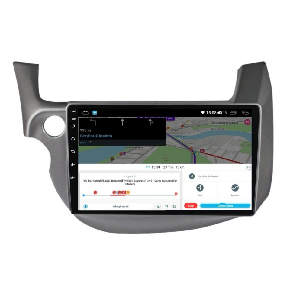 Navigatie dedicata cu Android Honda Jazz III 2007 - 2013, 8GB RAM, Radio GPS Dual Zone, Display HD QLED 10" Touchscreen, Internet Wi-Fi si slot SIM 4G, Bluetooth, MirrorLink, USB - Imagine 8