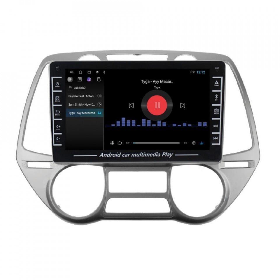 Navigatie dedicata cu Android Hyundai i20 2008 - 2012, clima automata, 1GB RAM, Radio GPS Dual Zone, Display HD IPS 8