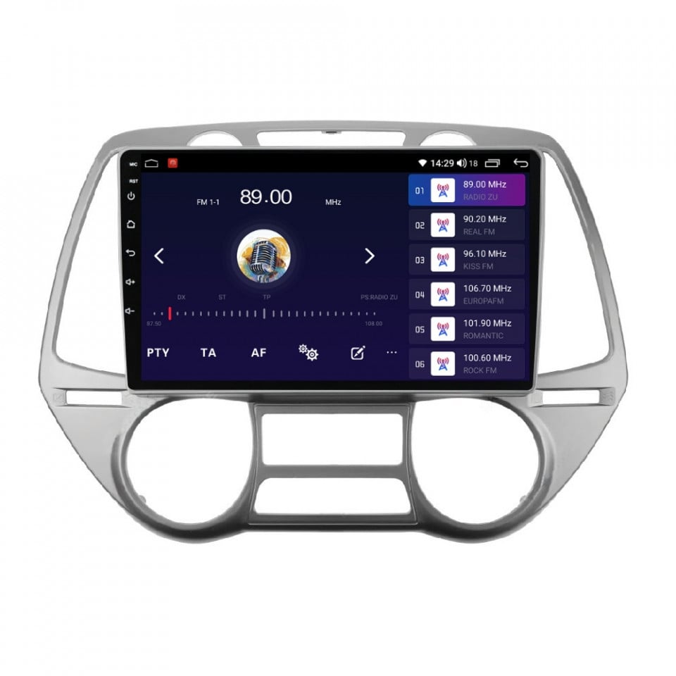 Navigatie dedicata cu Android Hyundai i20 2008 - 2012, clima automata, 6GB RAM, Radio GPS Dual Zone, Display HD QLED 9