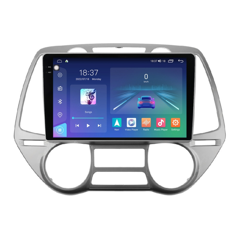 Navigatie dedicata cu Android Hyundai i20 2008 - 2012, clima automata, 8GB RAM, Radio GPS Dual Zone, Display 2K QLED 9.5