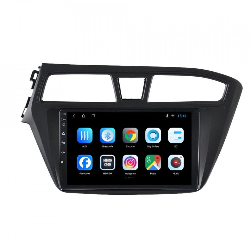 Navigatie dedicata cu Android Hyundai i20 2014 - 2018, 2GB RAM, Radio GPS Dual Zone, Display HD IPS 9