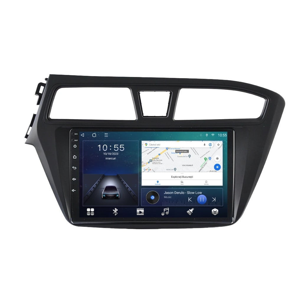 Navigatie dedicata cu Android Hyundai i20 2014 - 2018, 3GB RAM, Radio GPS Dual Zone, Display HD QLED 9