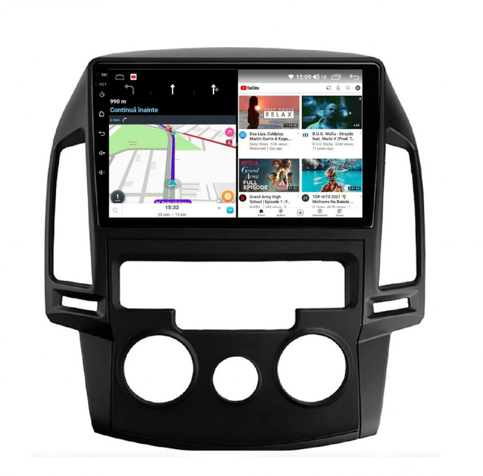 Navigatie dedicata cu Android Hyundai i30 2007 - 2012, clima manuala, 6GB RAM, Radio GPS Dual Zone, Display HD QLED 9" Touchscreen, Internet Wi-Fi si slot SIM 4G, Bluetooth, MirrorLink, USB - Imagine 7