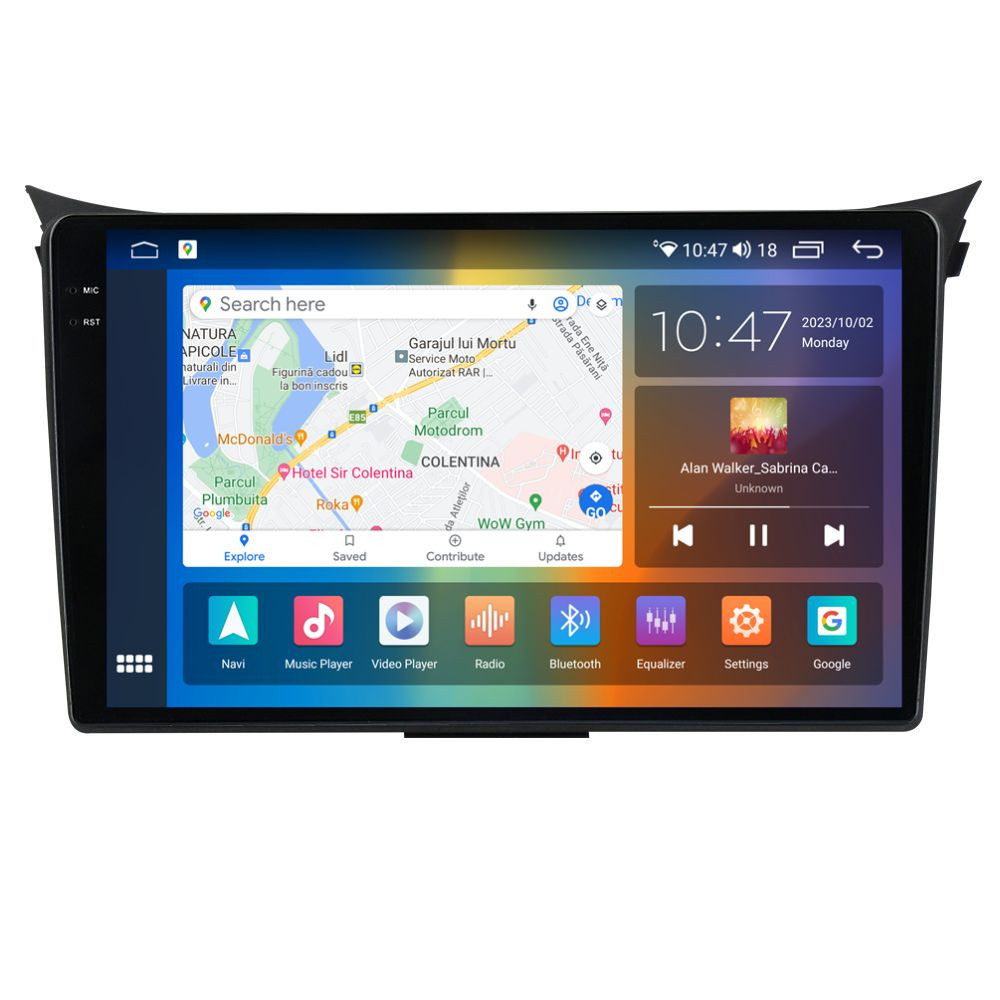 Navigatie dedicata cu Android Hyundai i30 2011 - 2017, 8GB RAM, Radio GPS Dual Zone, Display 2K QLED 9.5