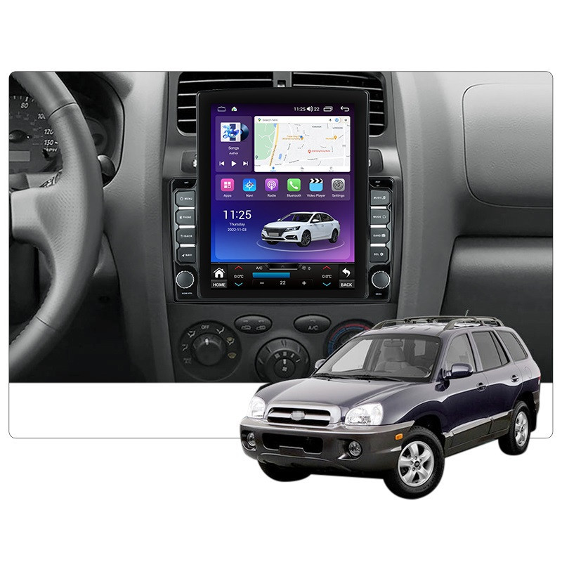 Navigatie dedicata cu Android Hyundai Santa Fe I 2000 - 2006, 8GB RAM, Radio GPS Dual Zone, Touchscreen IPS 9.7