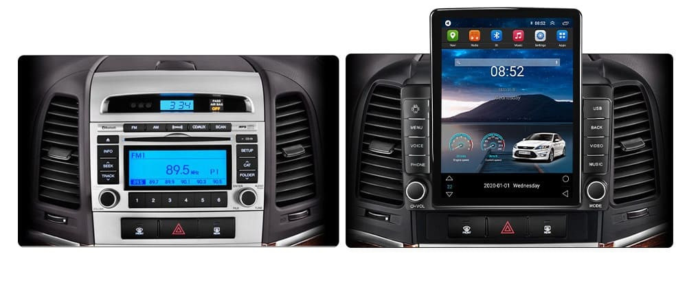 Navigatie dedicata cu Android Hyundai Santa Fe II 2006 - 2012, 2GB RAM, Radio GPS Dual Zone, Touchscreen IPS 9.7