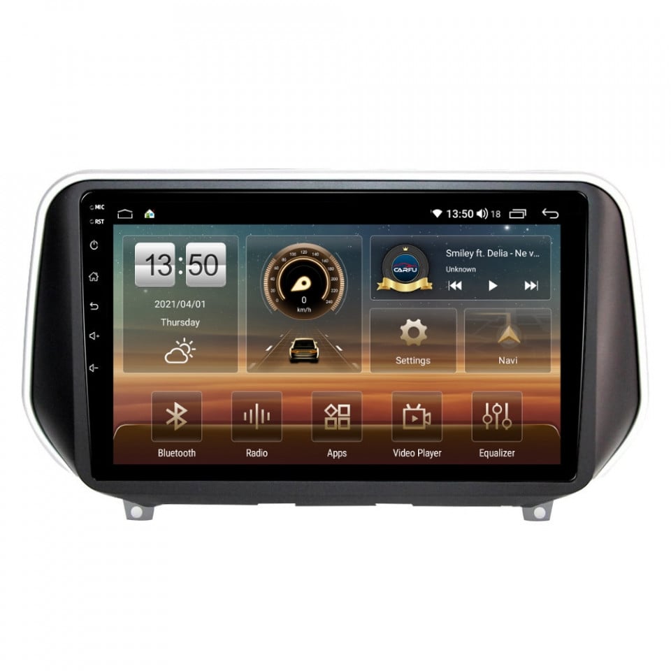 Navigatie dedicata cu Android Hyundai Santa Fe IV dupa 2018, 6GB RAM, Radio GPS Dual Zone, Display HD QLED 10