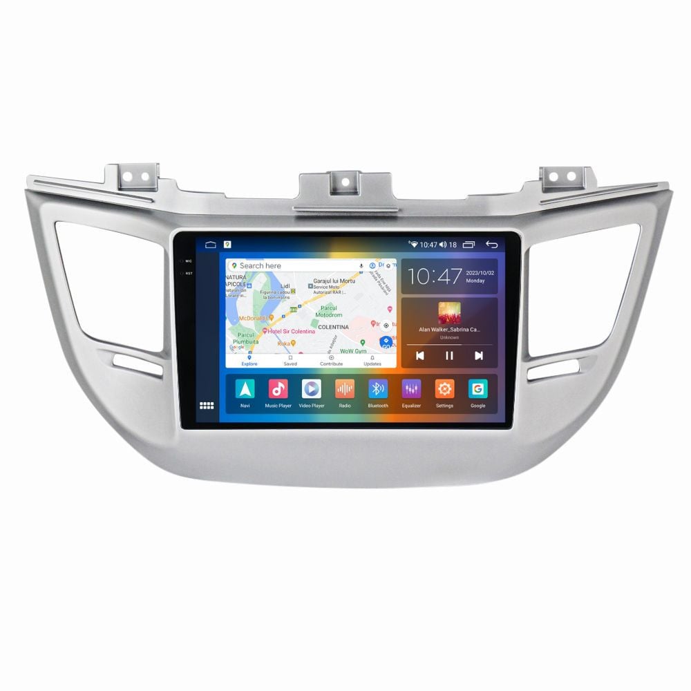 Navigatie dedicata cu Android Hyundai Tucson 2015 - 2018, 4GB RAM, Radio GPS Dual Zone, Display 2K QLED 9.5