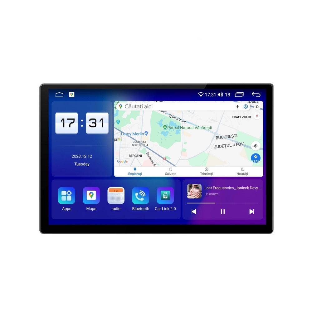Navigatie dedicata cu Android Isuzu D-Max I 2007 - 2012, 4GB RAM, Radio GPS Dual Zone, Display 2K QLED 13