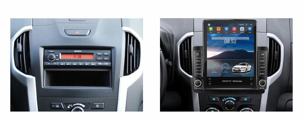 Navigatie dedicata cu Android Isuzu D-Max II 2012 - 2020, 1GB RAM, Radio GPS Dual Zone, Touchscreen IPS 9.7