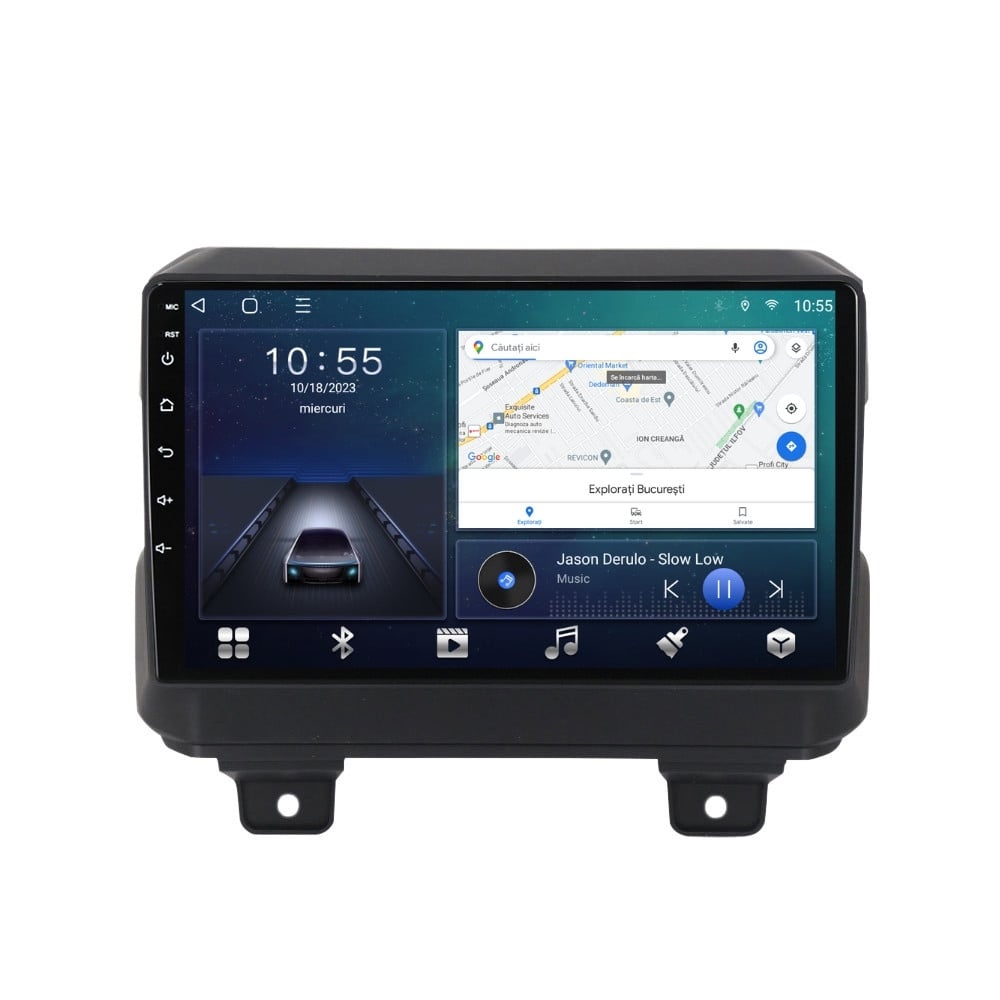 Navigatie dedicata cu Android Jeep Gladiator dupa 2019, 3GB RAM, Radio GPS Dual Zone, Display HD QLED 9