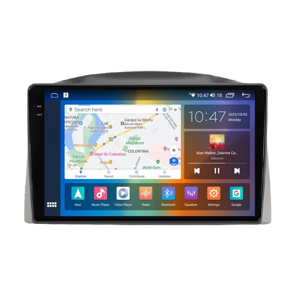 Navigatie dedicata cu Android Jeep Grand Cherokee III 2004 - 2007 cu navigatie originala, 4GB RAM, Radio GPS Dual Zone, Display 2K QLED 10.36