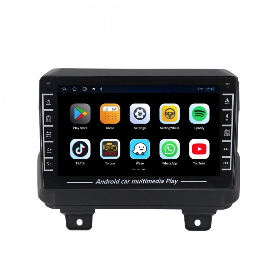 Navigatie dedicata cu Android Jeep Wrangler IV dupa 2018, 1GB RAM, Radio GPS Dual Zone, Display HD IPS 8