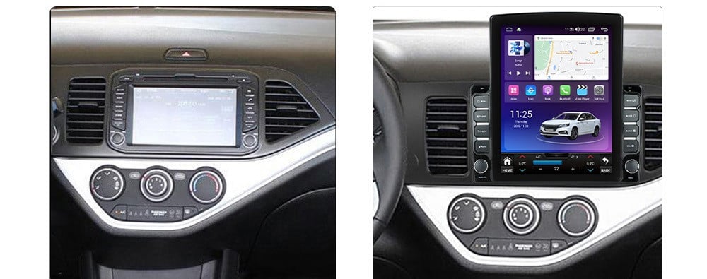 Navigatie dedicata cu Android Kia Picanto II 2011 - 2017, 4GB RAM, Radio GPS Dual Zone, Touchscreen IPS 9.7