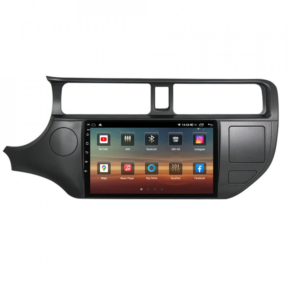 Navigatie dedicata cu Android Kia Rio III 2011 - 2014, 6GB RAM, Radio GPS Dual Zone, Display HD QLED 9