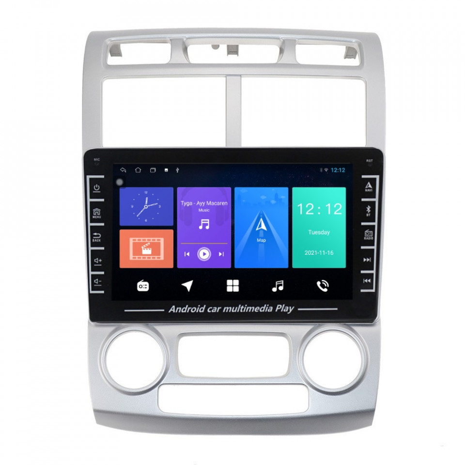 Navigatie dedicata cu Android KIA Sportage 2004 - 2010 fabricata in Coreea, 1GB RAM, Radio GPS Dual Zone, Display HD IPS 8