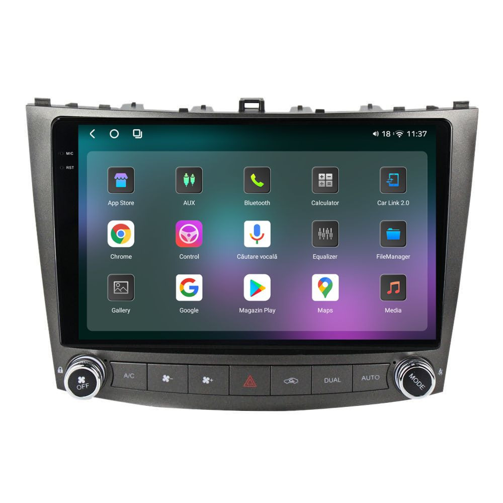 Navigatie dedicata cu Android Lexus IS 2005 - 2013, 12GB RAM, Radio GPS Dual Zone, Display 2K QLED 10.36