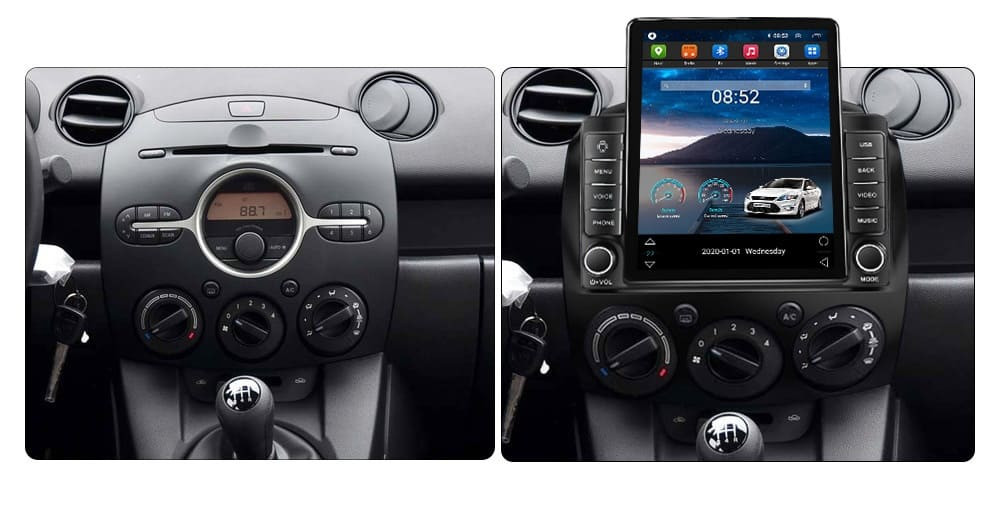 Navigatie dedicata cu Android Mazda 2 2007 - 2014, 2GB RAM, Radio GPS Dual Zone, Touchscreen IPS 9.7